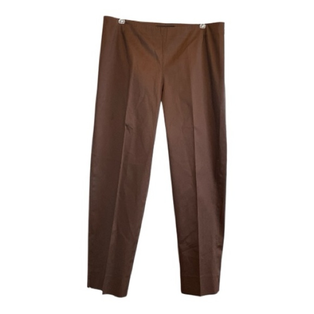 Lafayette 148 New York Chocolate Brown Women's Side Zip Trousers | Size 6